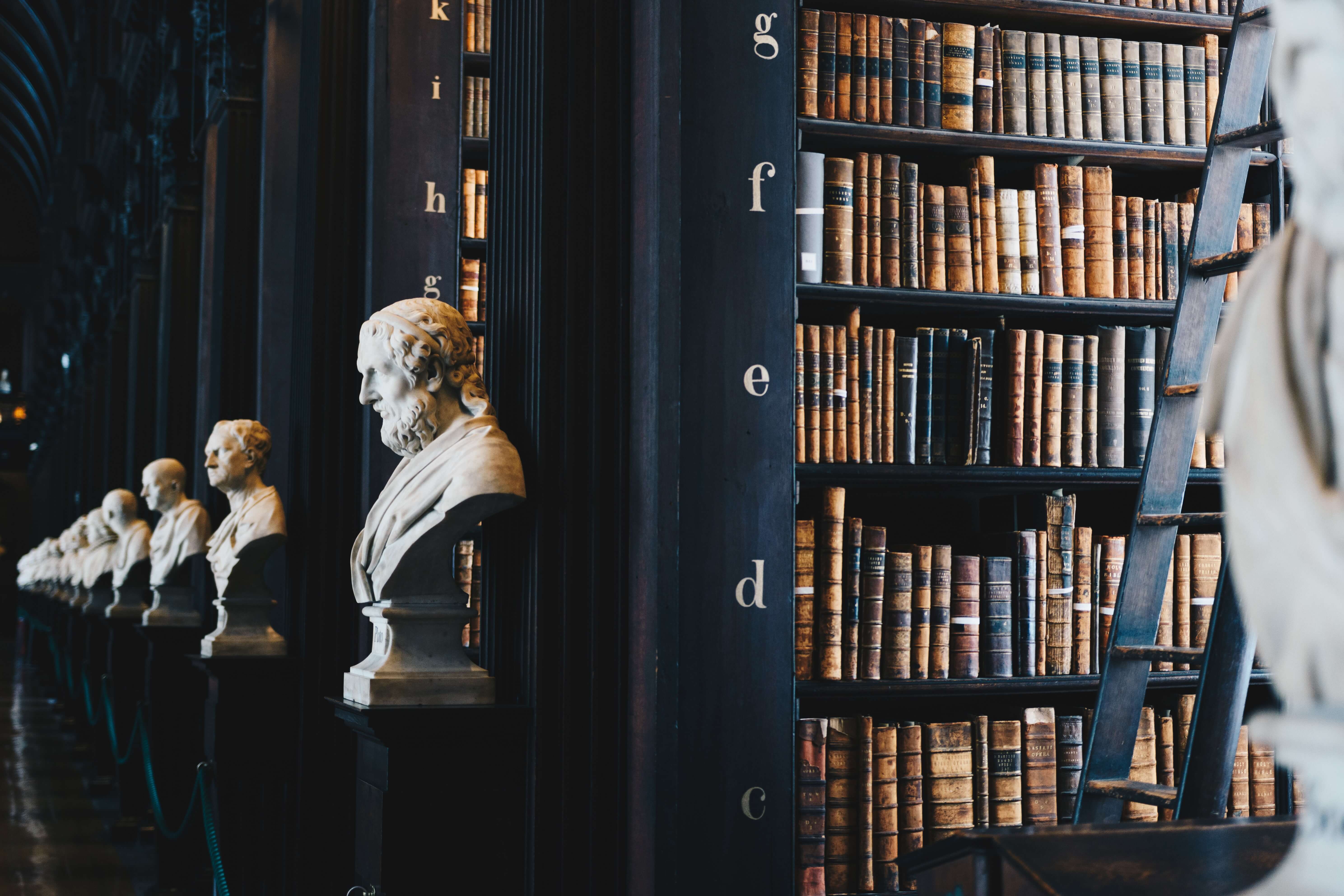 statues in library